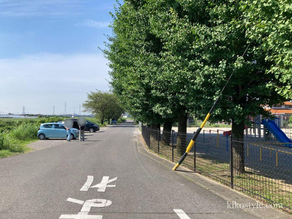 西郷中央公園の車を置く場所の写真